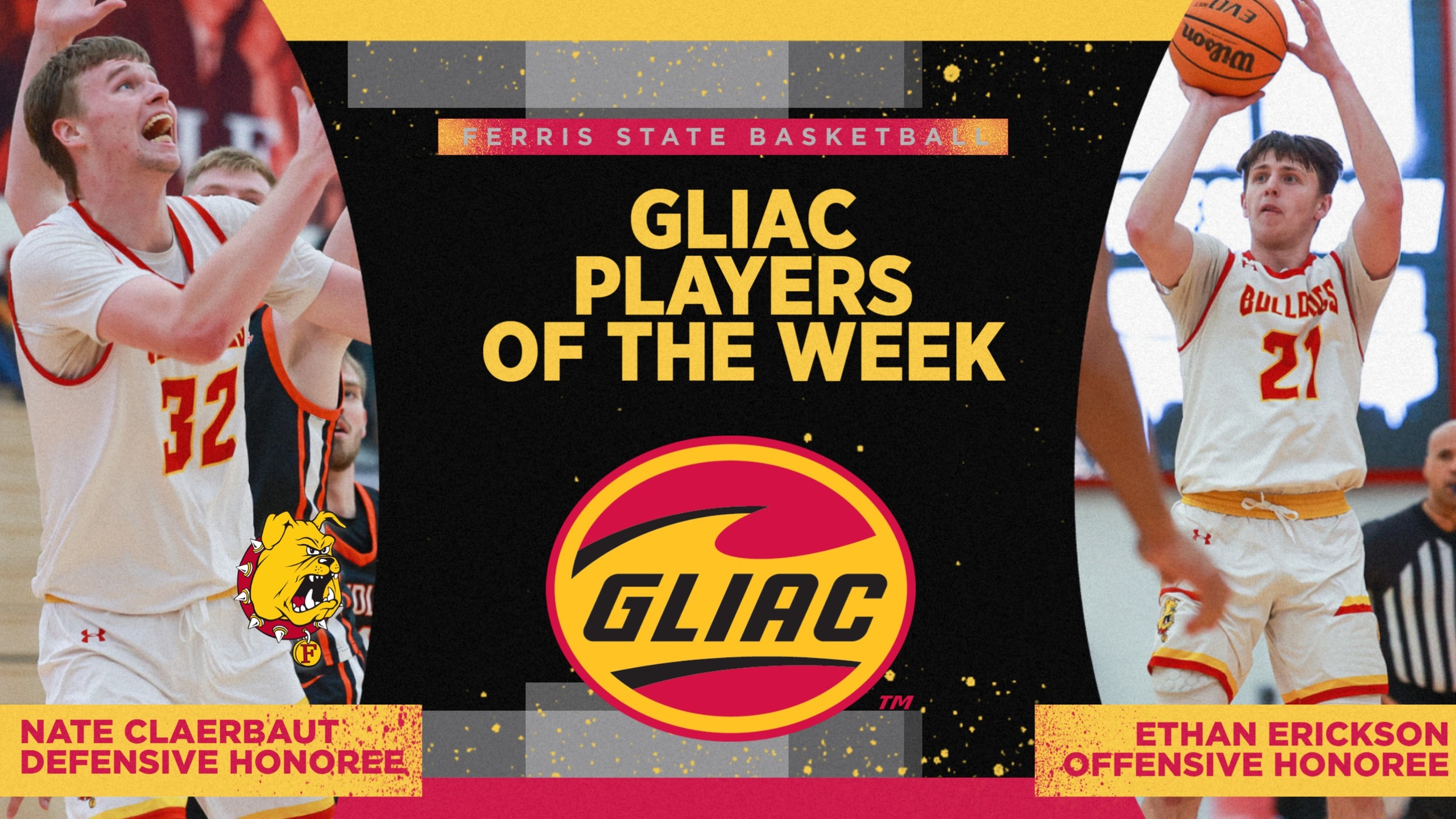 Ferris State Men's Basketball Sweeps GLIAC Player Of The Week Awards