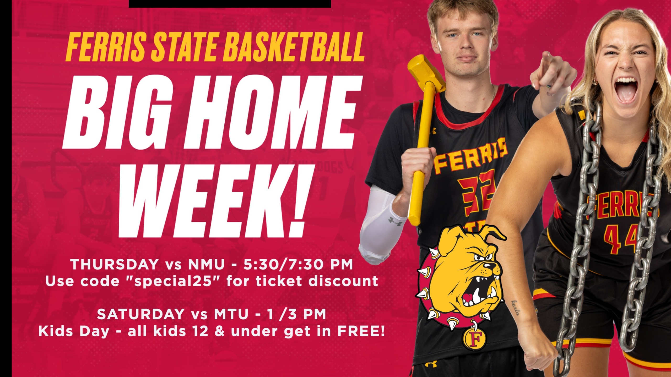 THIS WEEK! Big Homestand For Ferris State Basketball Squads Against Upper Peninsula Foes