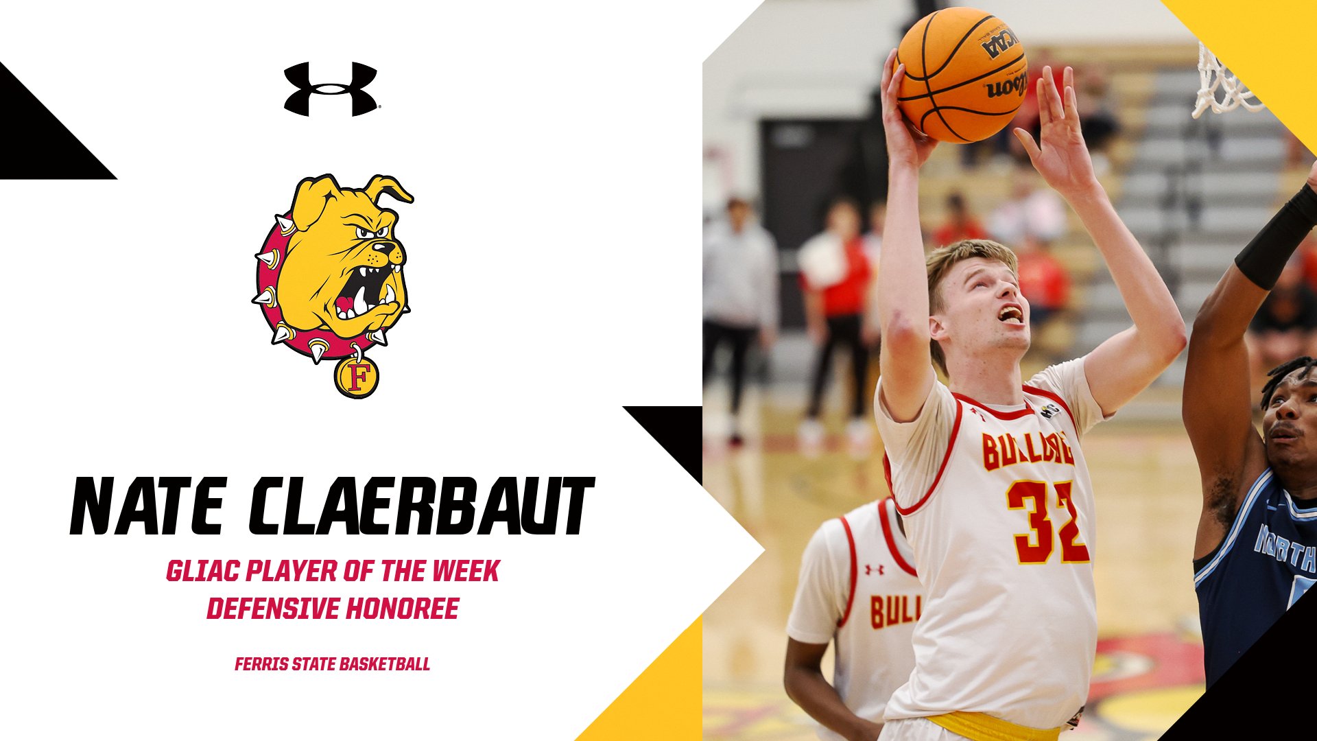 Ferris State's Nate Claerbaut Earns GLIAC Defensive Player Of The Week Accolades