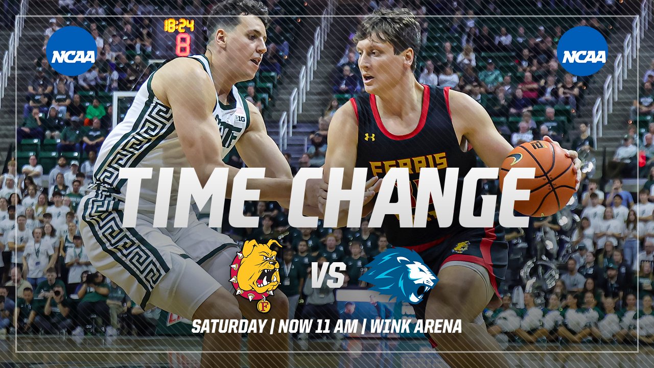 TIME CHANGE: Ferris State Men's Basketball Home Contest Moved To 11 AM Saturday