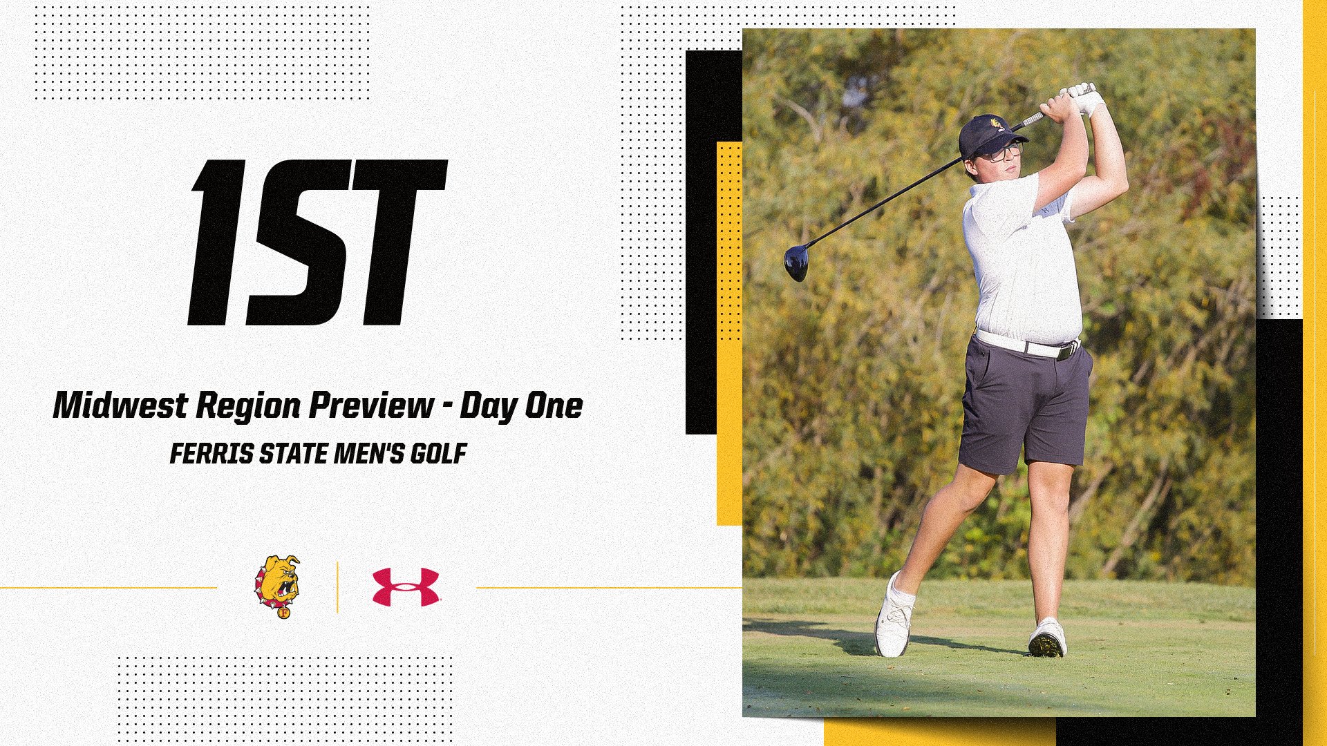 Ferris State Men's Golf Sits In First Place After Day One At Midwest Region Preview