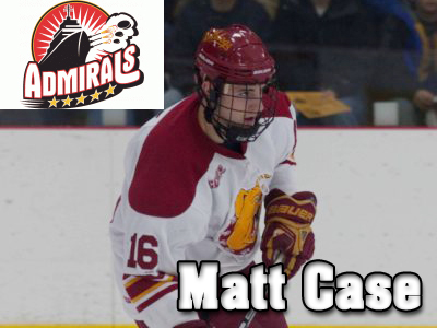 Norfolk Admirals Ink Matt Case To A Tryout Contract