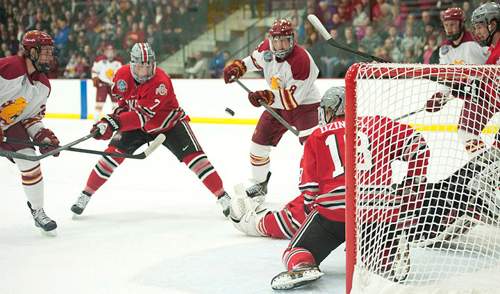 Bulldog Hockey Wins Game One Over Ohio State In CCHA Playoffs