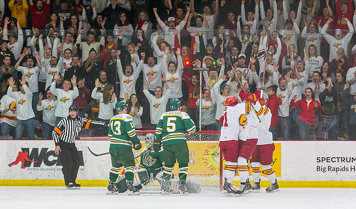 Ferris State Takes Over Sole Possession Of First Place Again In WCHA With Series-Opening Win