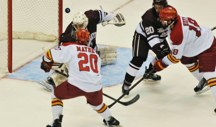 Ferris State Hockey Tops Colgate To Move Within One Win Of Frozen Four