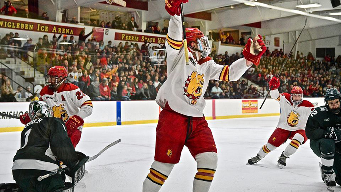 Ferris State Skates Past Michigan State Before Sold Out Home Crowd