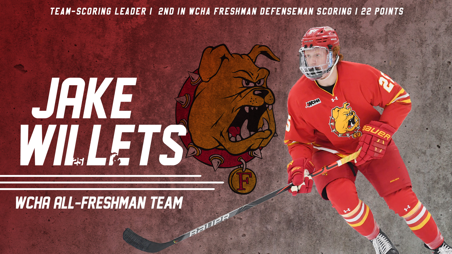 Ferris State's Willets Named To WCHA All-Freshman Team
