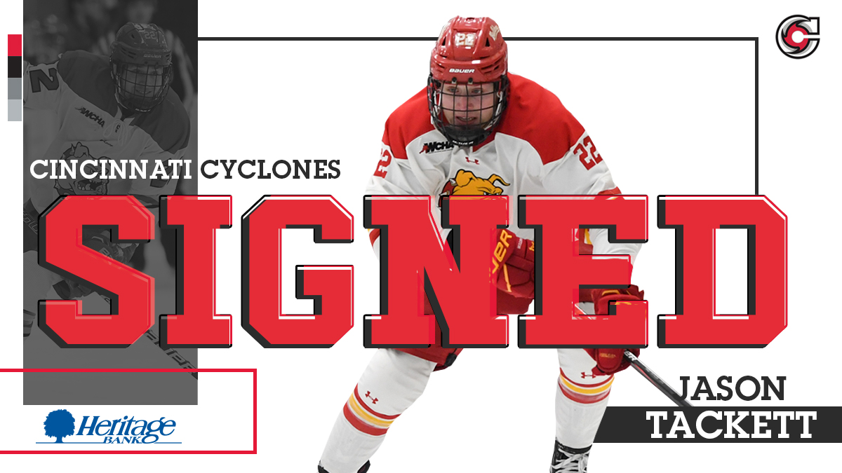 Former Bulldog Jason Tackett Signs With ECHL's Cincinnati Cyclones For 2020-21 Campaign