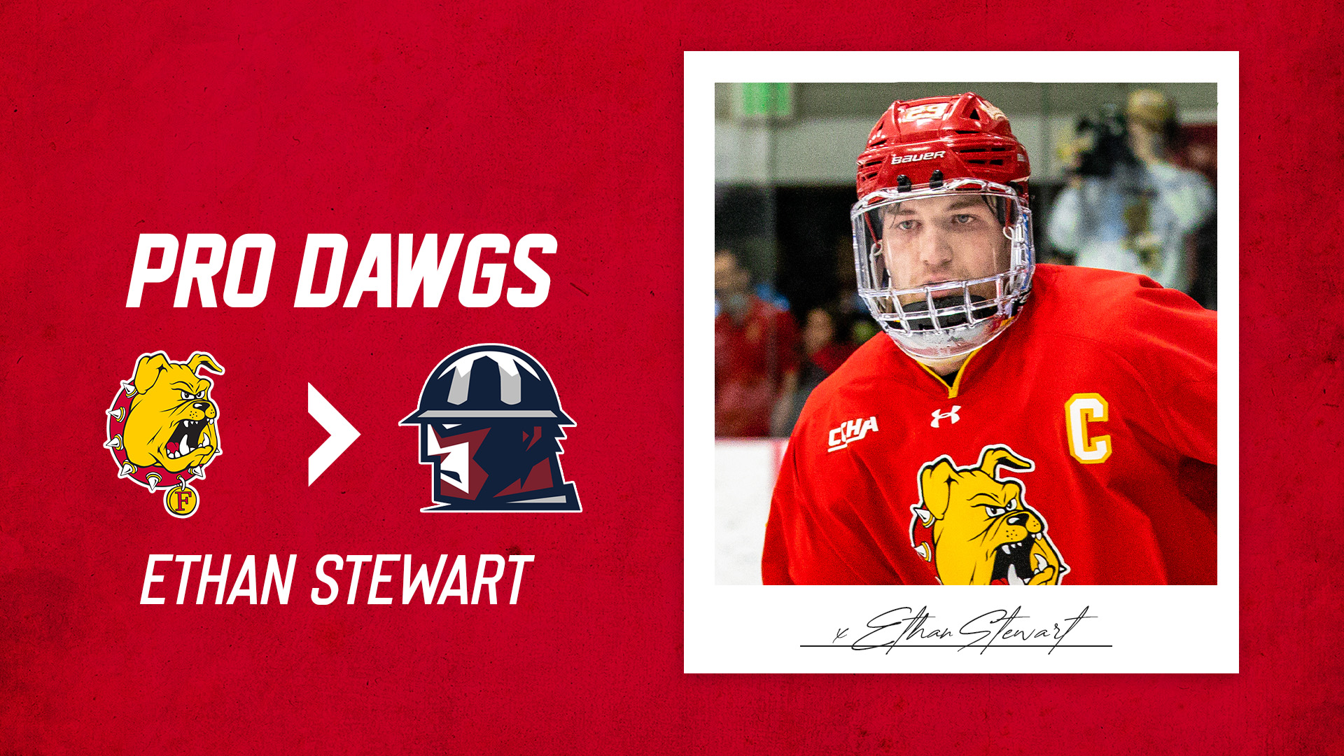 Bulldog Co-Captain Stewart Inks Professional Deal With Tulsa Oilers