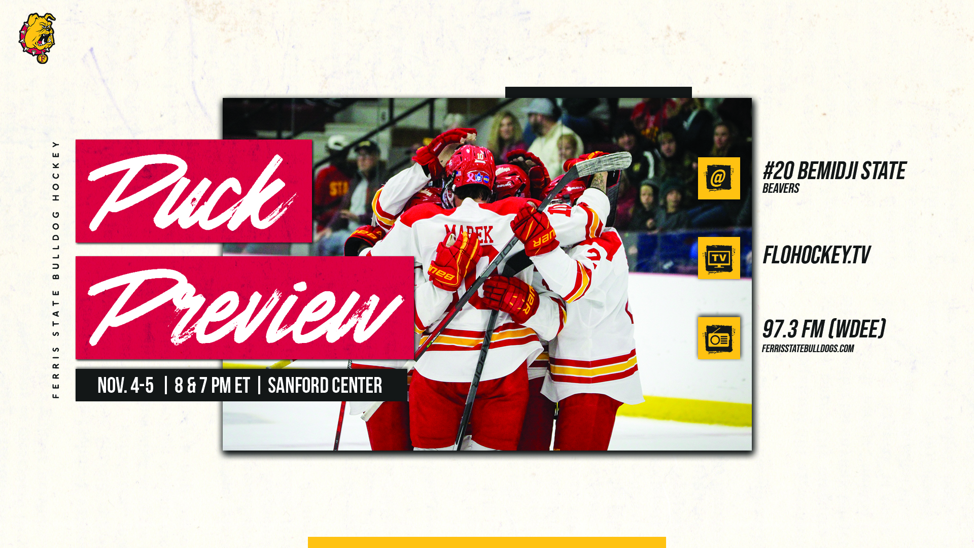 PUCK PREVIEW | Ferris State Hits Road For League Battle at #20 Bemidji State