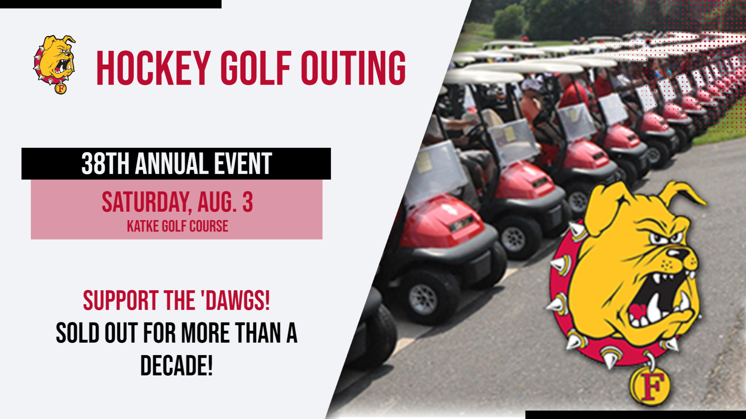 Ferris State Hockey Golf Outing Set For Aug. 3 At Katke Golf Course! Registration Underway