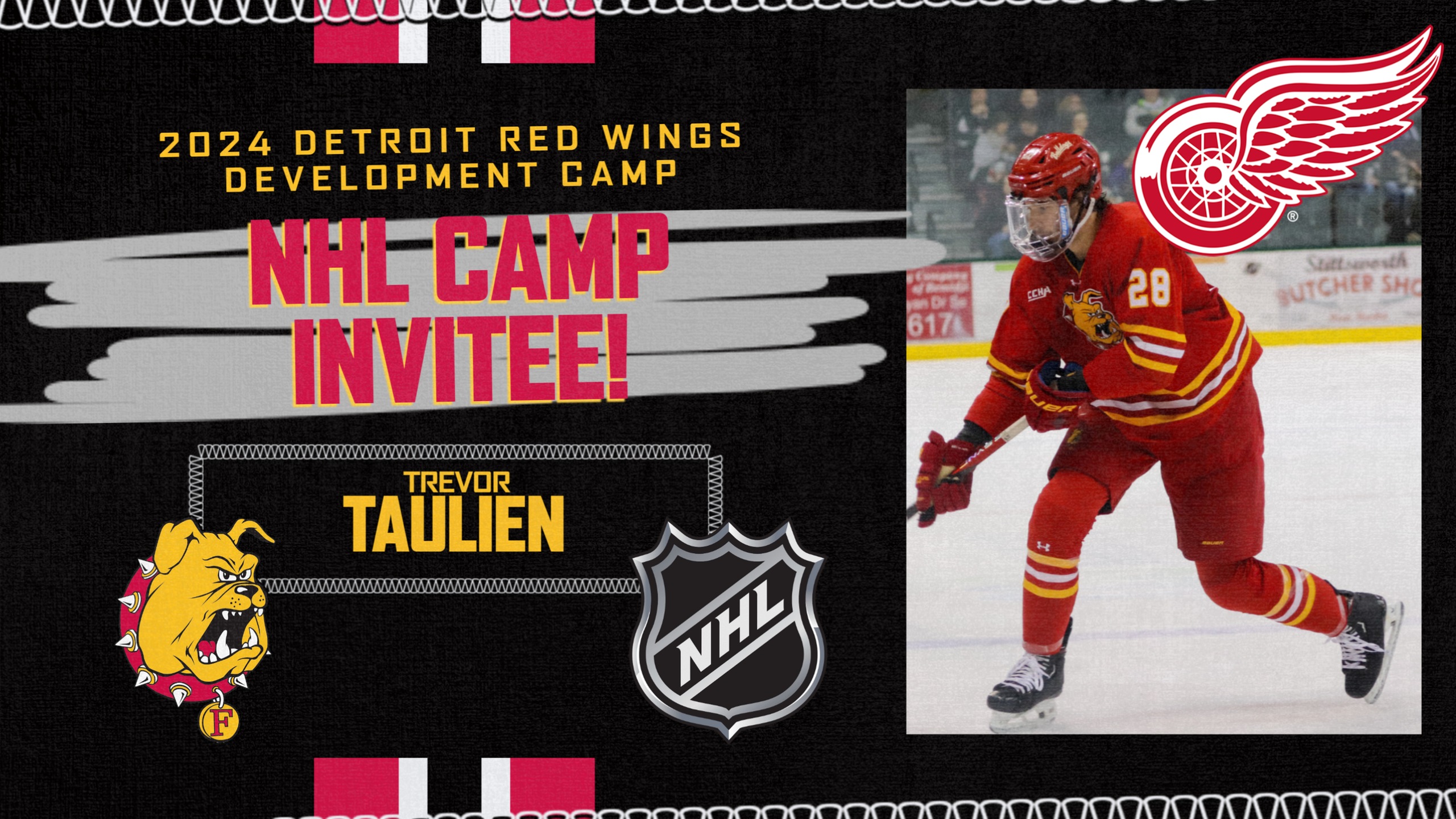 Ferris State's Trevor Taulien Earns Invite To Detroit Red Wings NHL Development Camp
