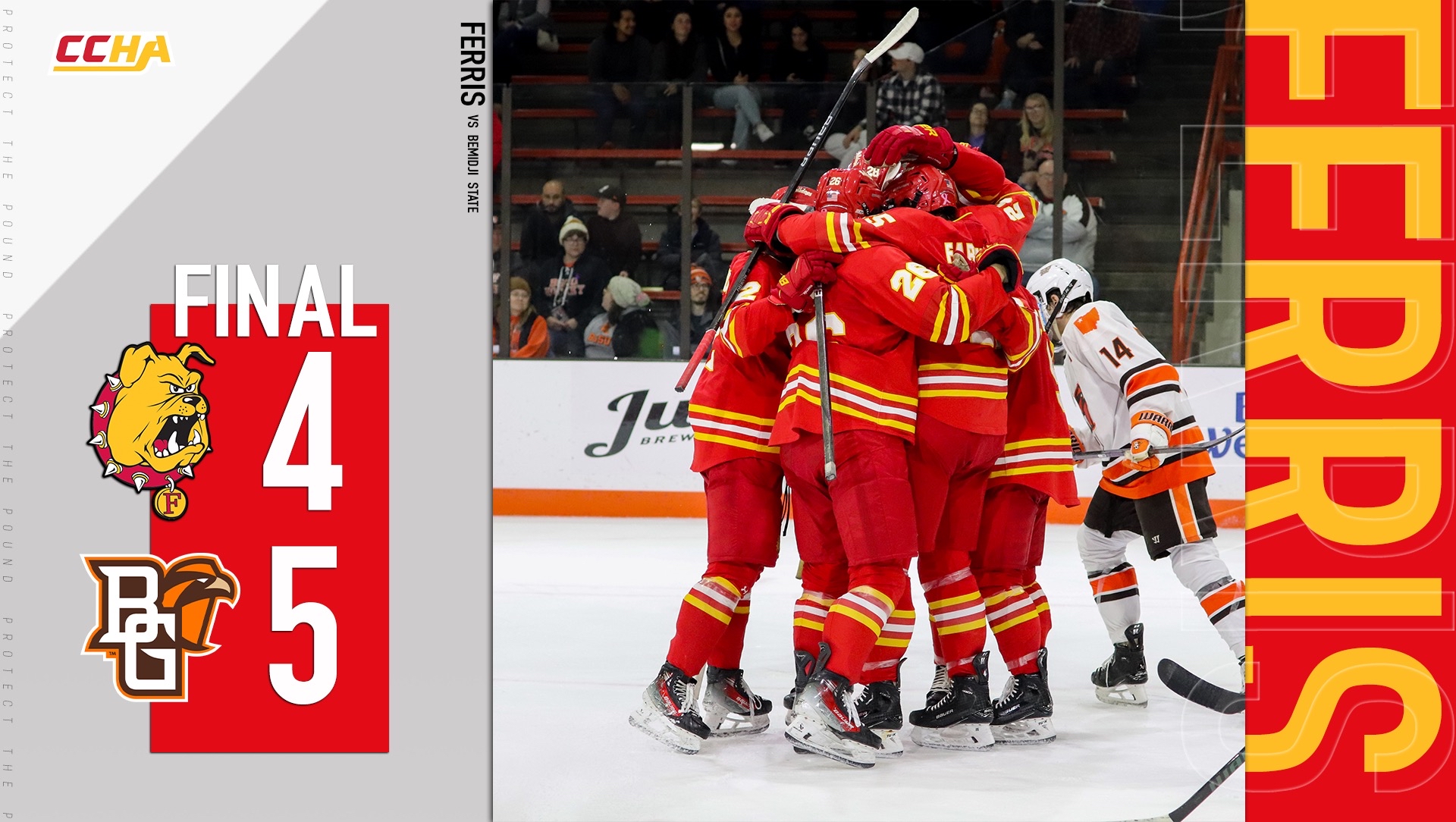 Best Scores First Collegiate Goal and Ferris State Converts Two Power Plays as Bulldogs Fall 5-4 to Bowling Green