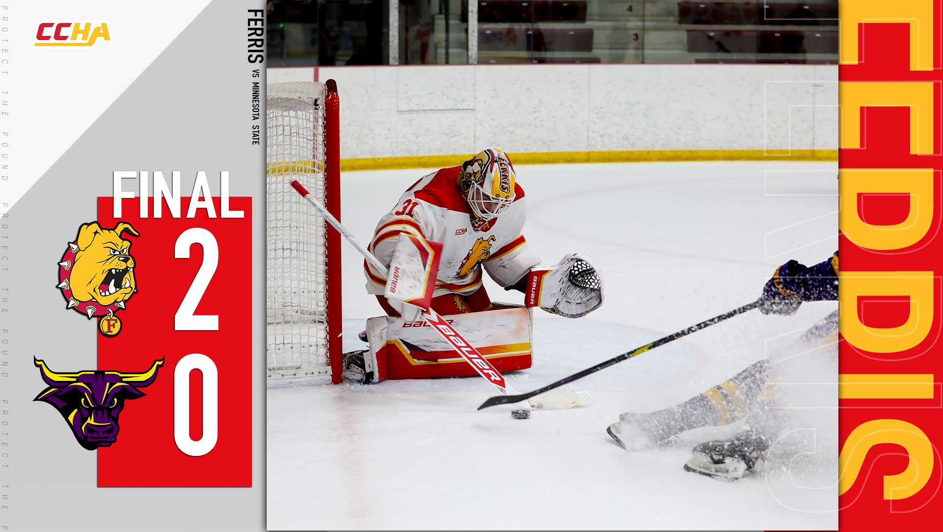 West Shuts Out Mavericks as Ferris State Hockey Downs #14 Minnesota State