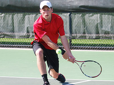 Ferris' Kyle Revall takes part in Thursday's NCAA Regional match (Photo by Travis McCurdy, Northwood Sports Information)