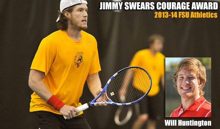 Men's Tennis Senior Will Huntington Honored As Ferris State Athletics' Jimmy Swears Courage Award Recipient