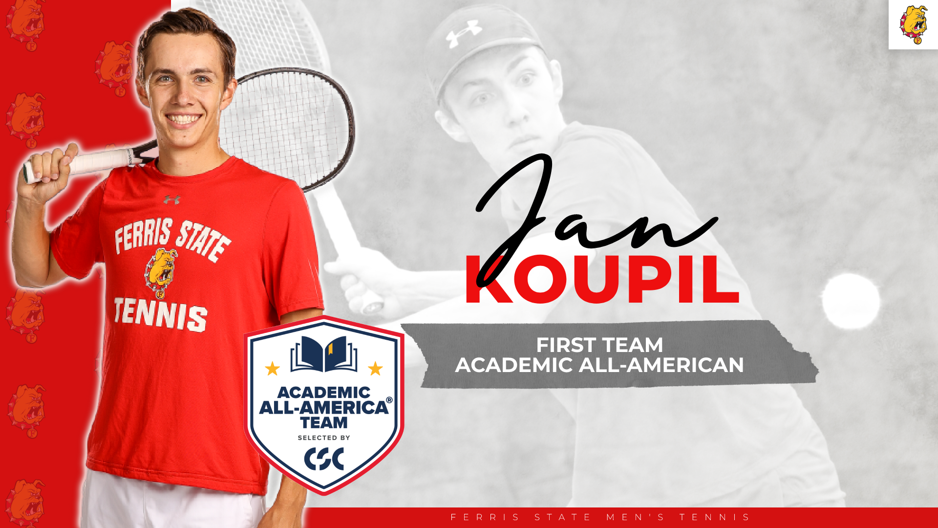 Ferris State's Jan Koupil Earns Academic All-America First Team Honors