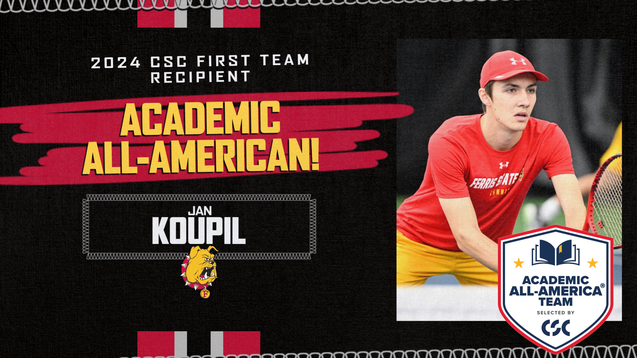 Ferris State's Jan Koupil Earns Academic All-America First Team Honors For Second-Straight Year