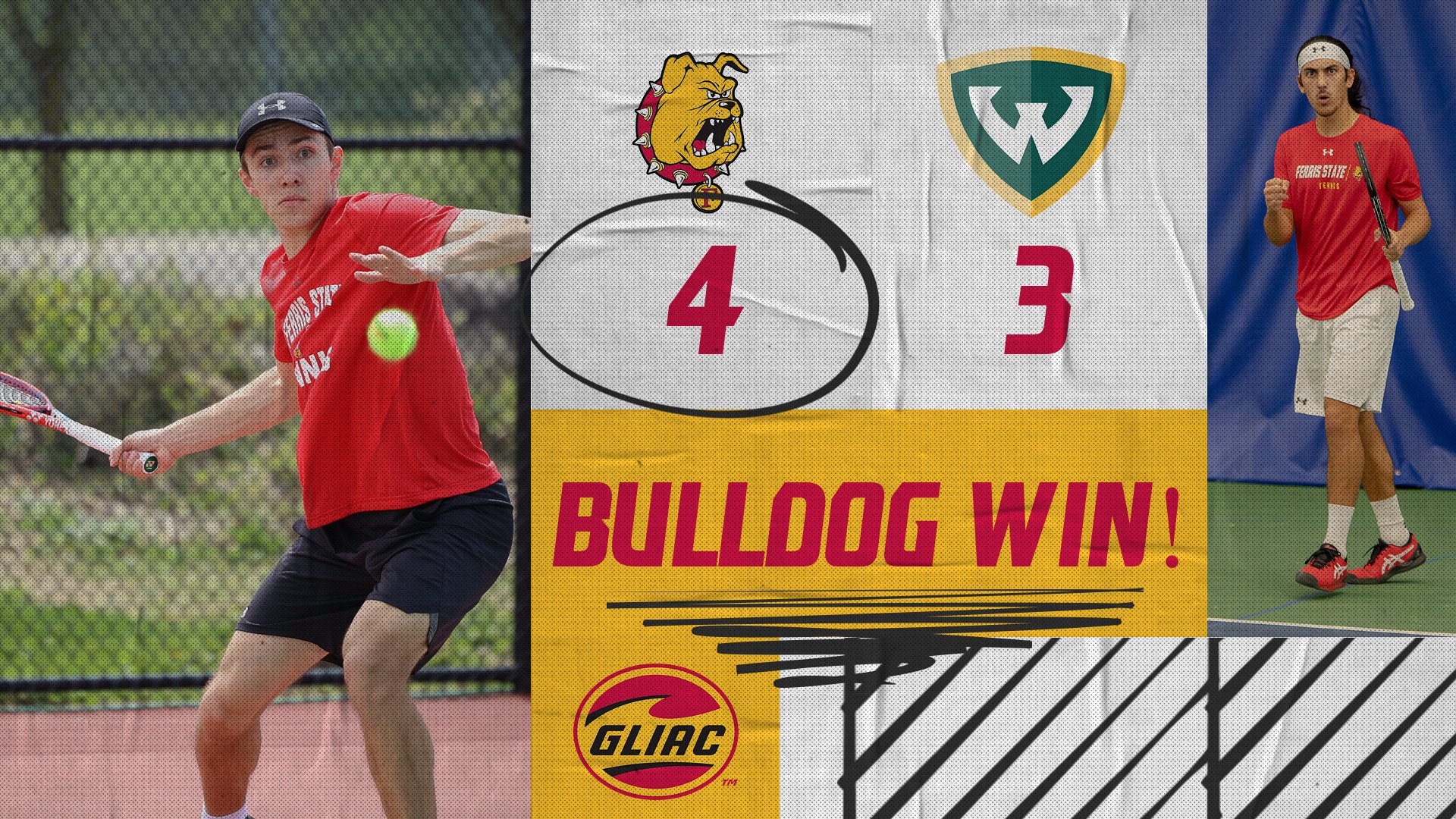 Ferris State Men's Tennis Takes Over GLIAC Lead With Victory At #22 Wayne State