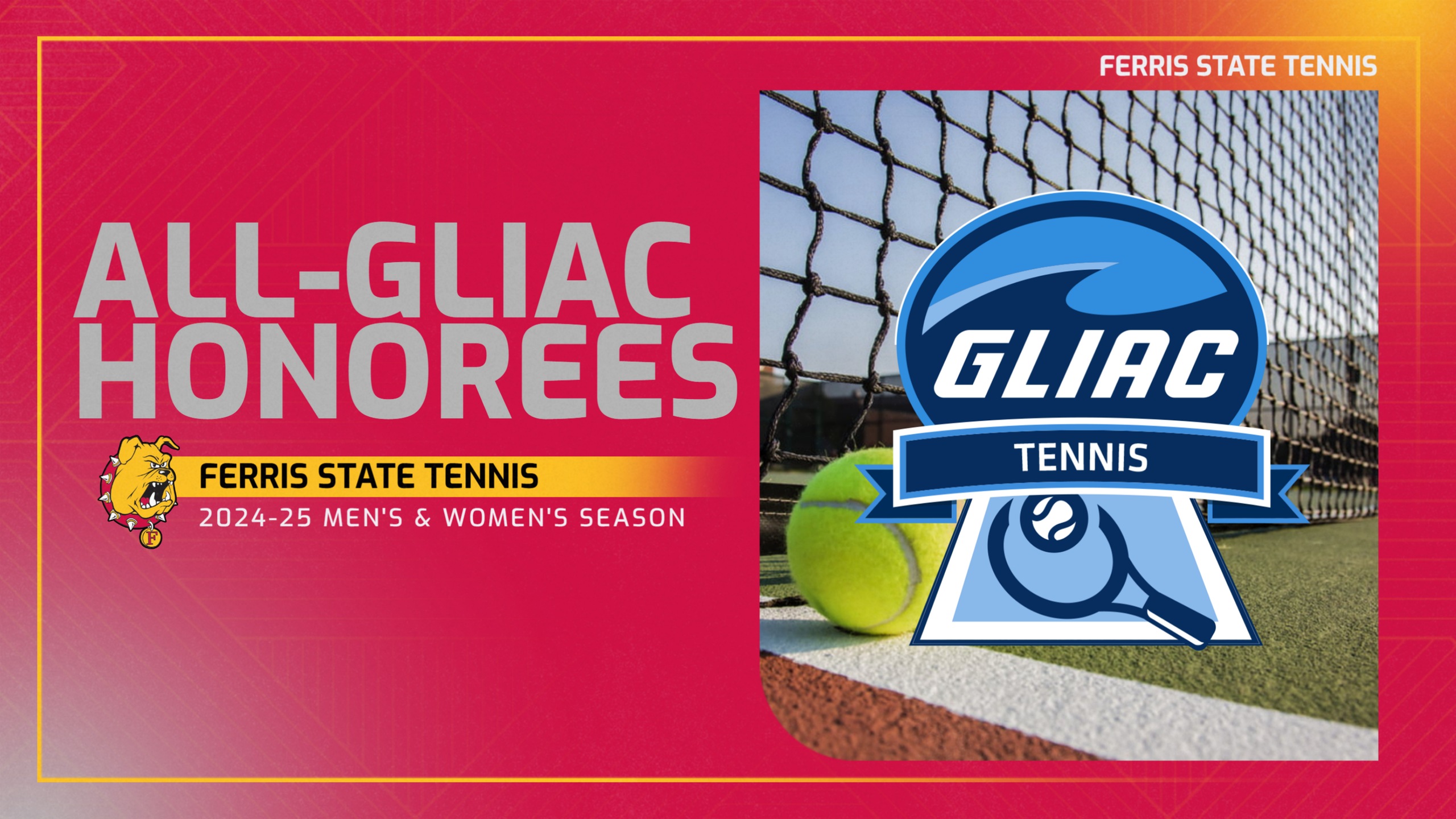 Eleven Ferris State Tennis Standouts Named To 2025 All-GLIAC Team
