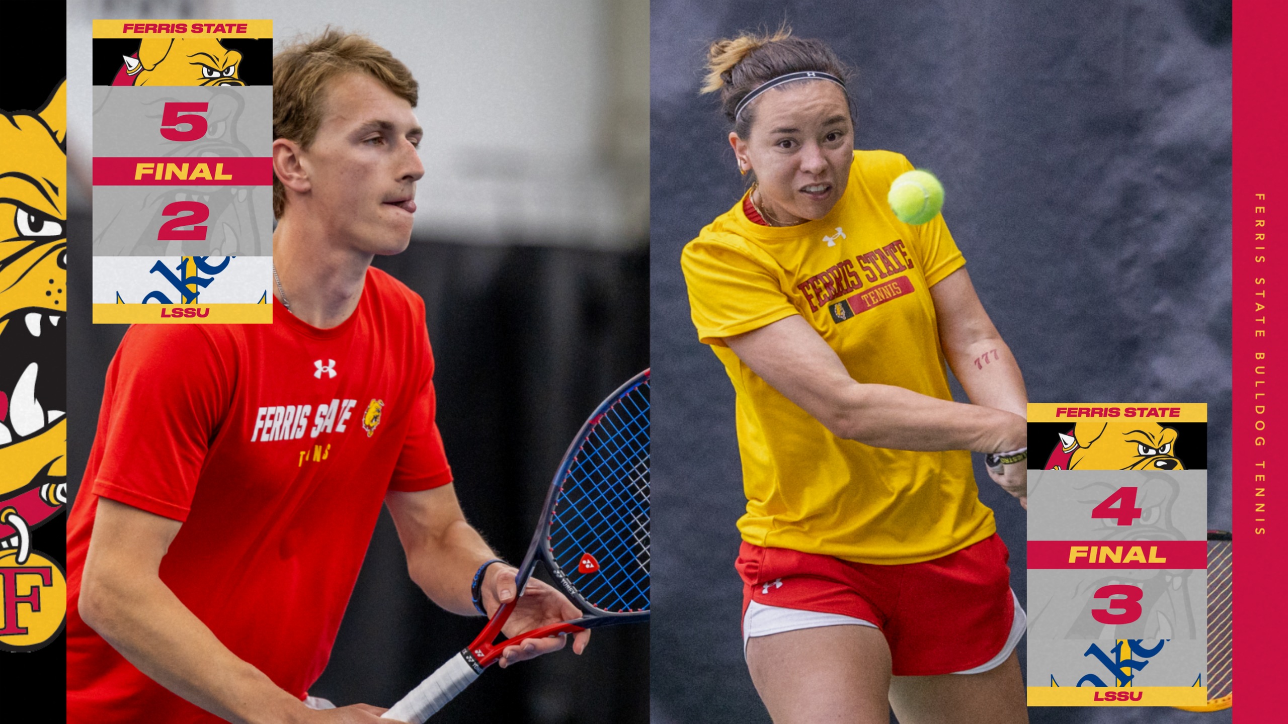 Ferris State Tennis Squads Open GLIAC Play With Home Sweep Over LSSU
