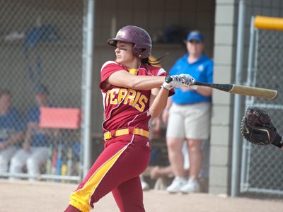 Senior Rhea Flores ripped the game-winning hit in the top of the seventh inning.  (Photo by Ed Hyde)