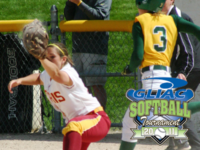 Chelsea Morris, the 2011 GLIAC Player of the Year, and her Ferris State teammates continued their GLIAC Tournament success by topping Wayne State.  (Photo by Sandy Gholston)