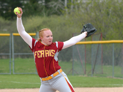Dana Bowler pitched a one-hit gem in a shutout home win over Lake Superior State in Friday's twinbill opener.