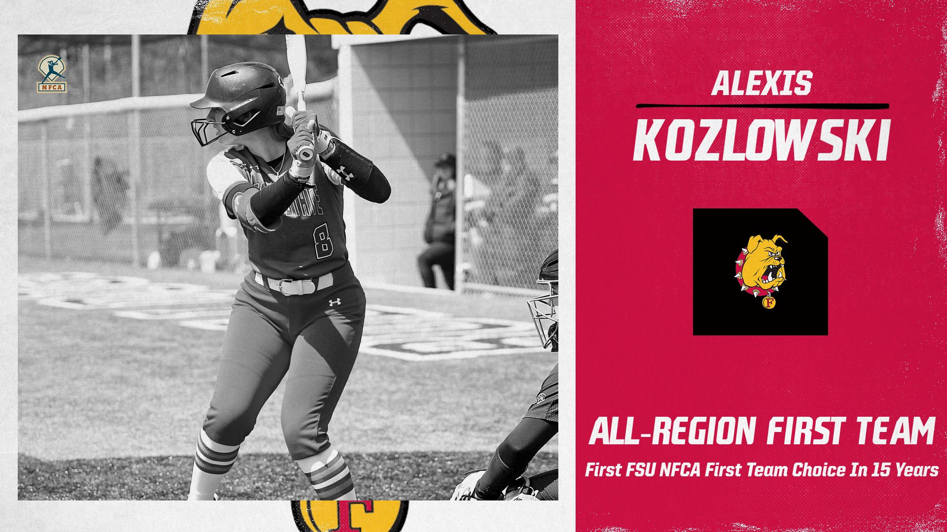 Alexis Kozlowski Becomes Ferris State's First NFCA All-Region First Team Choice In 15 Years