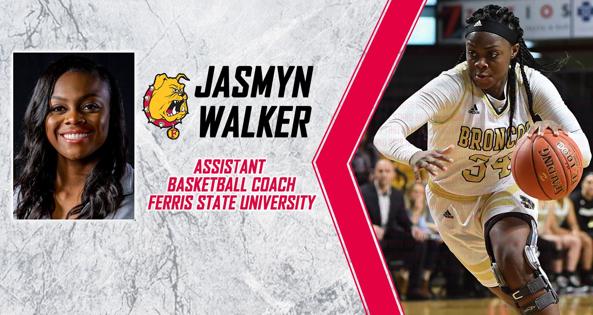 West Michigan Native Jasmyn Walker Appointed As Ferris State Women's Basketball Assistant Coach