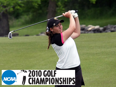 Ashley Swanson fired a second-round 79 score and is tied with teammate Erin Fuchik for 19th place.  (Photo courtesy of Drury Sports Information)