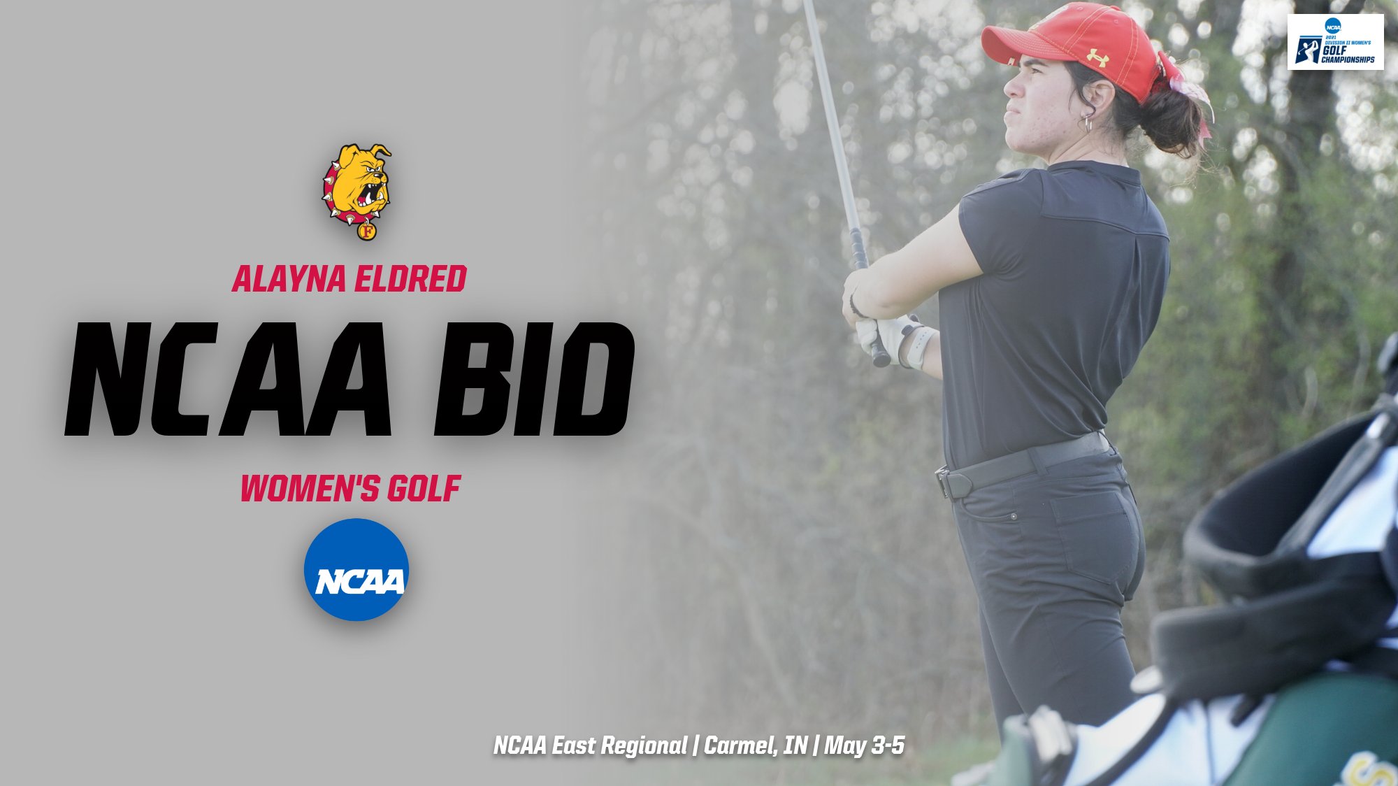 Ferris State's Alayna Eldred Selected To Compete In NCAA Women's Golf Championships