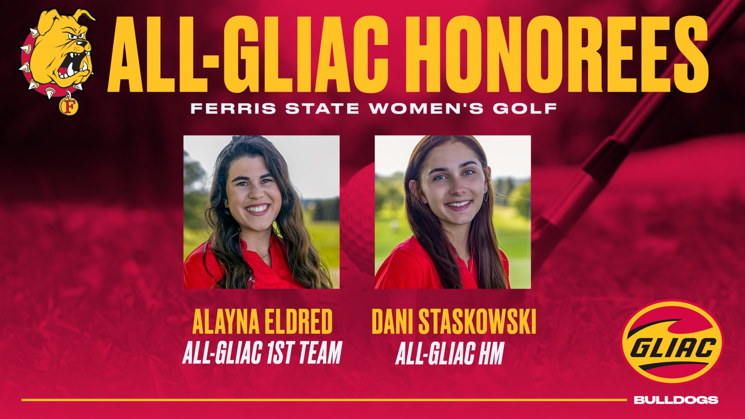 Ferris State Women's Golf Duo Earns All-GLIAC Recognition