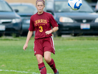 Junior defender Kristen March assisted on Ferris State's game-winning goal in the victory at Findlay.