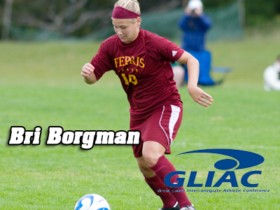 Sophomore forward Bri Borgman named to All-GLIAC First Team. (Photo by Ed Hyde)
