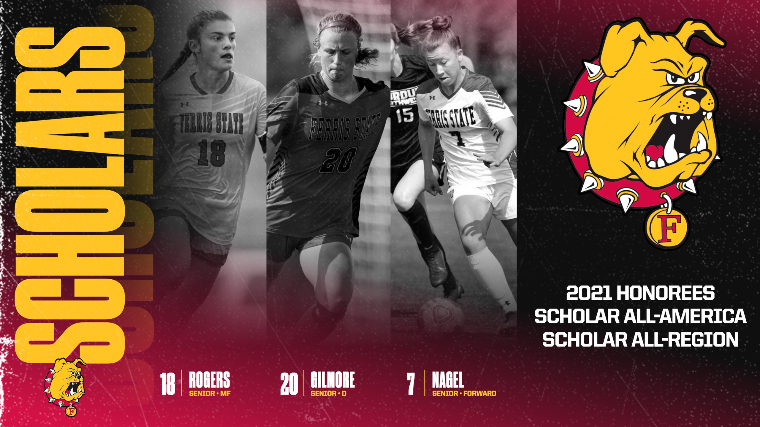 Ferris State Women's Soccer Trio Tabbed As Scholar All-America and All-Region Choices