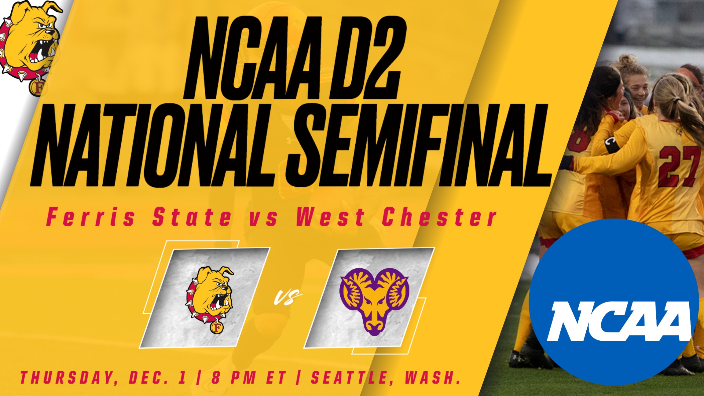 NATIONAL SEMIFINAL! Ferris State Soccer Faces West Chester On Thursday Night In Seattle