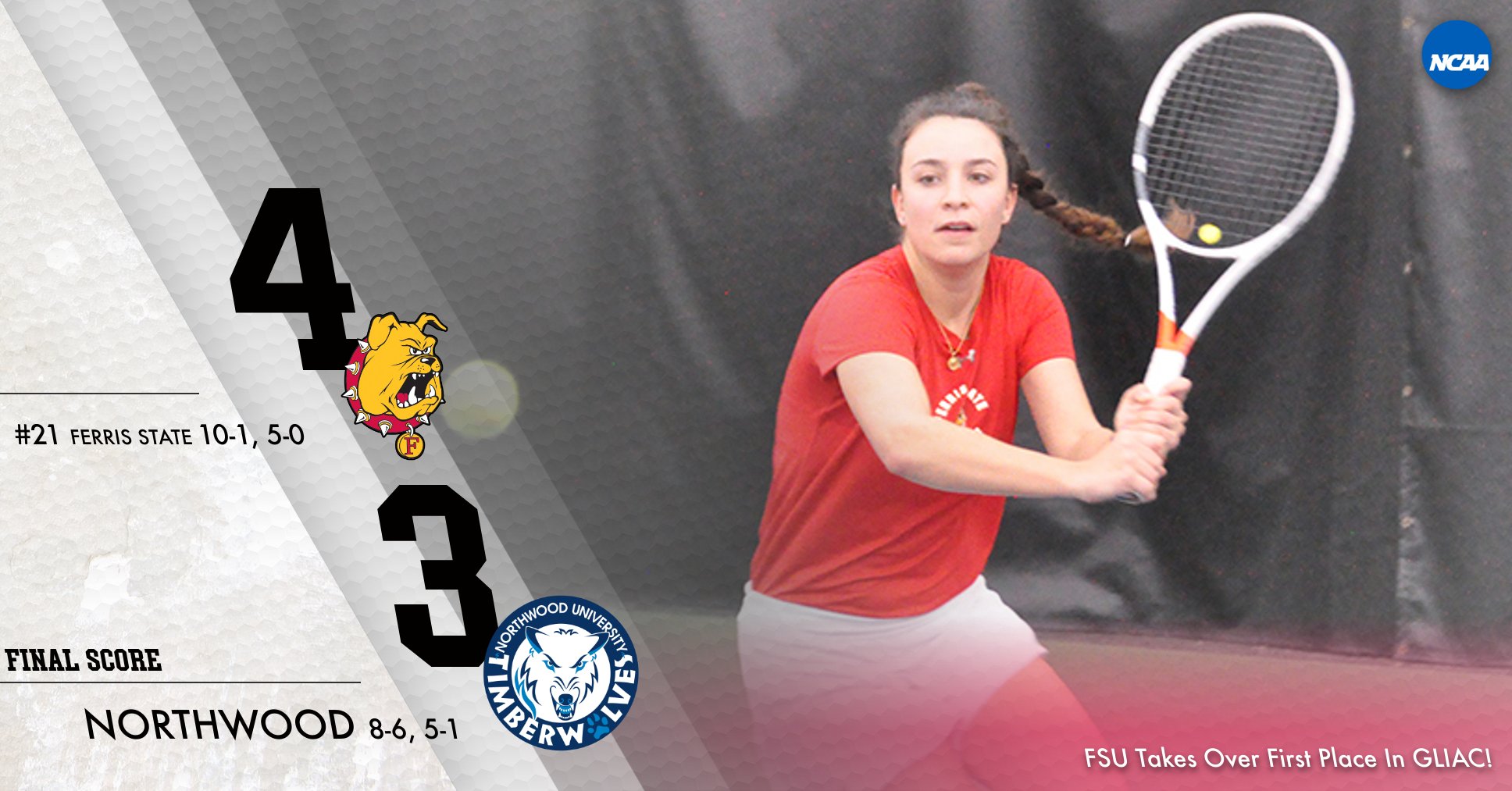 Women's Tennis Beats Longtime Rival Northwood To Move Atop GLIAC Standings
