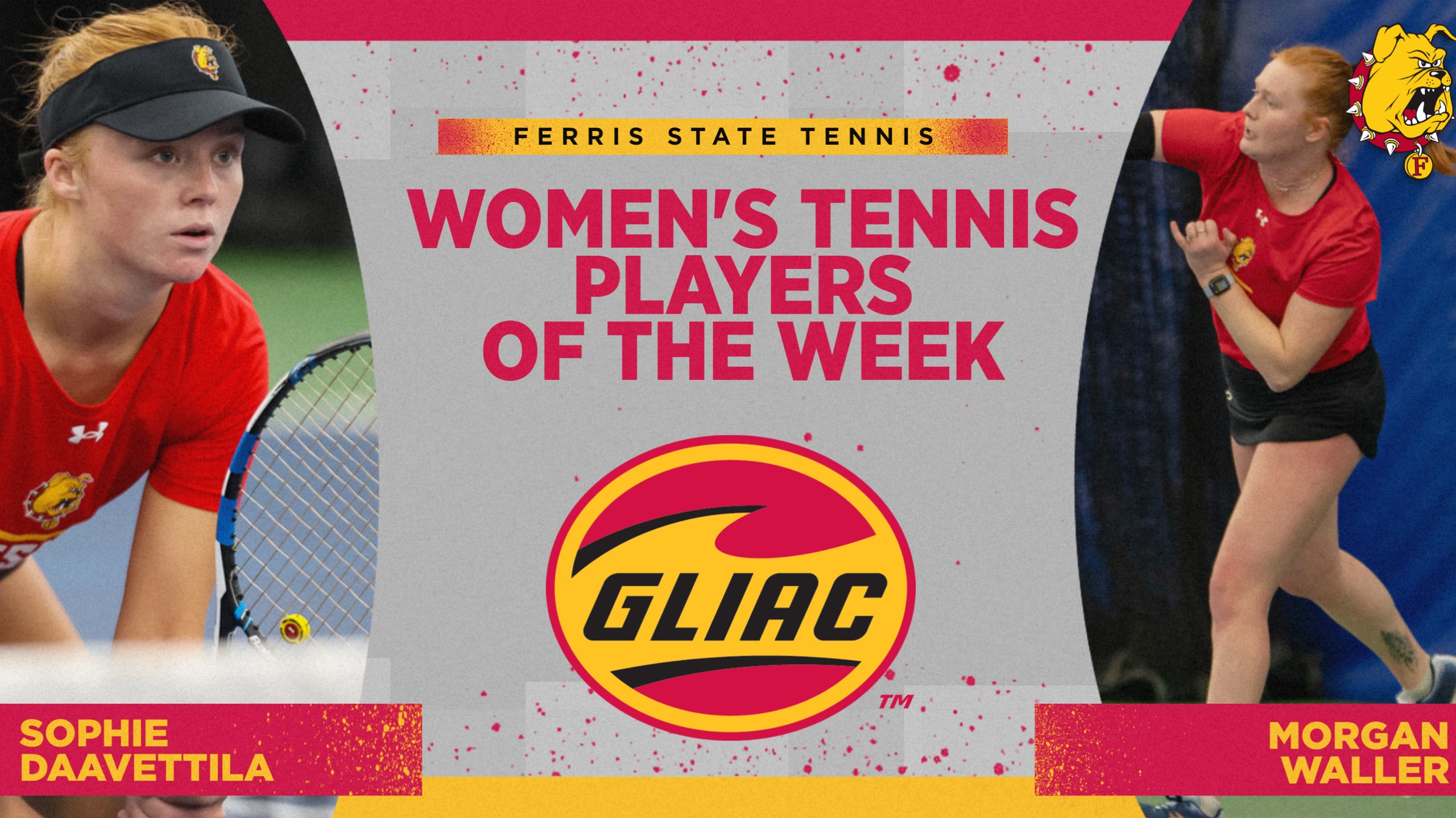 Two Ferris State Tennis Standouts Recent GLIAC Player Of Week Honorees