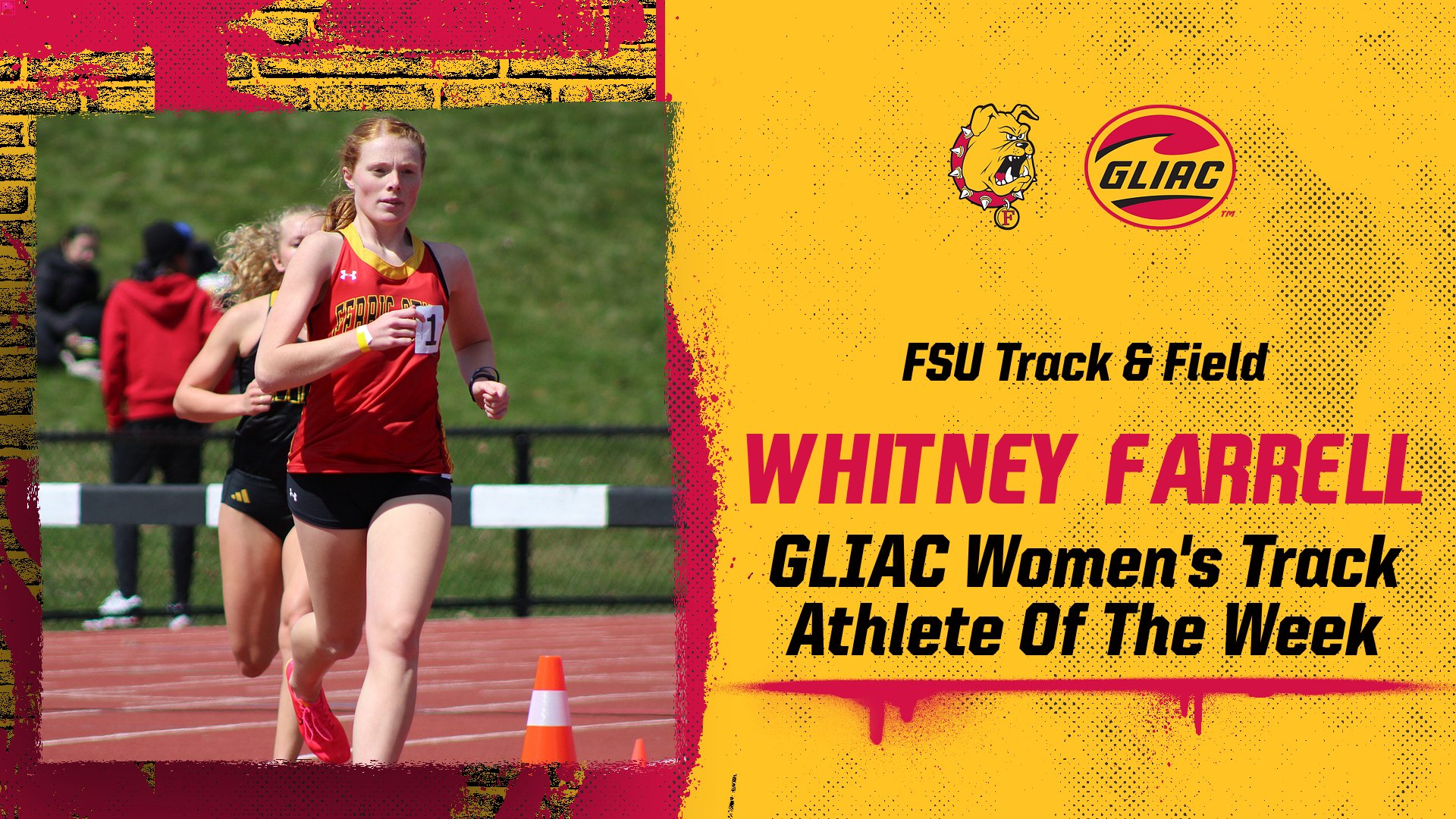 FSU's Whitney Farrell Earns GLIAC Women's Track Athlete Of The Week Honor
