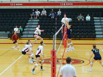 Ferris State had five players with double-digit kills in its five-set triumph over Upper Iowa.