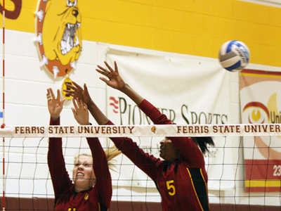 Ferris State will host Central Michigan this Friday in a pair of scrimmage matches.  (Photo by Ed Hyde)