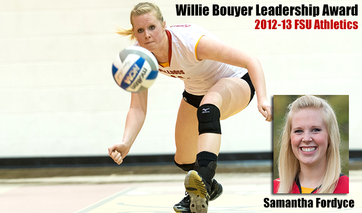 Samantha Fordyce Receives FSU Athletics' Willie Bouyer Leadership Award For 2012-13