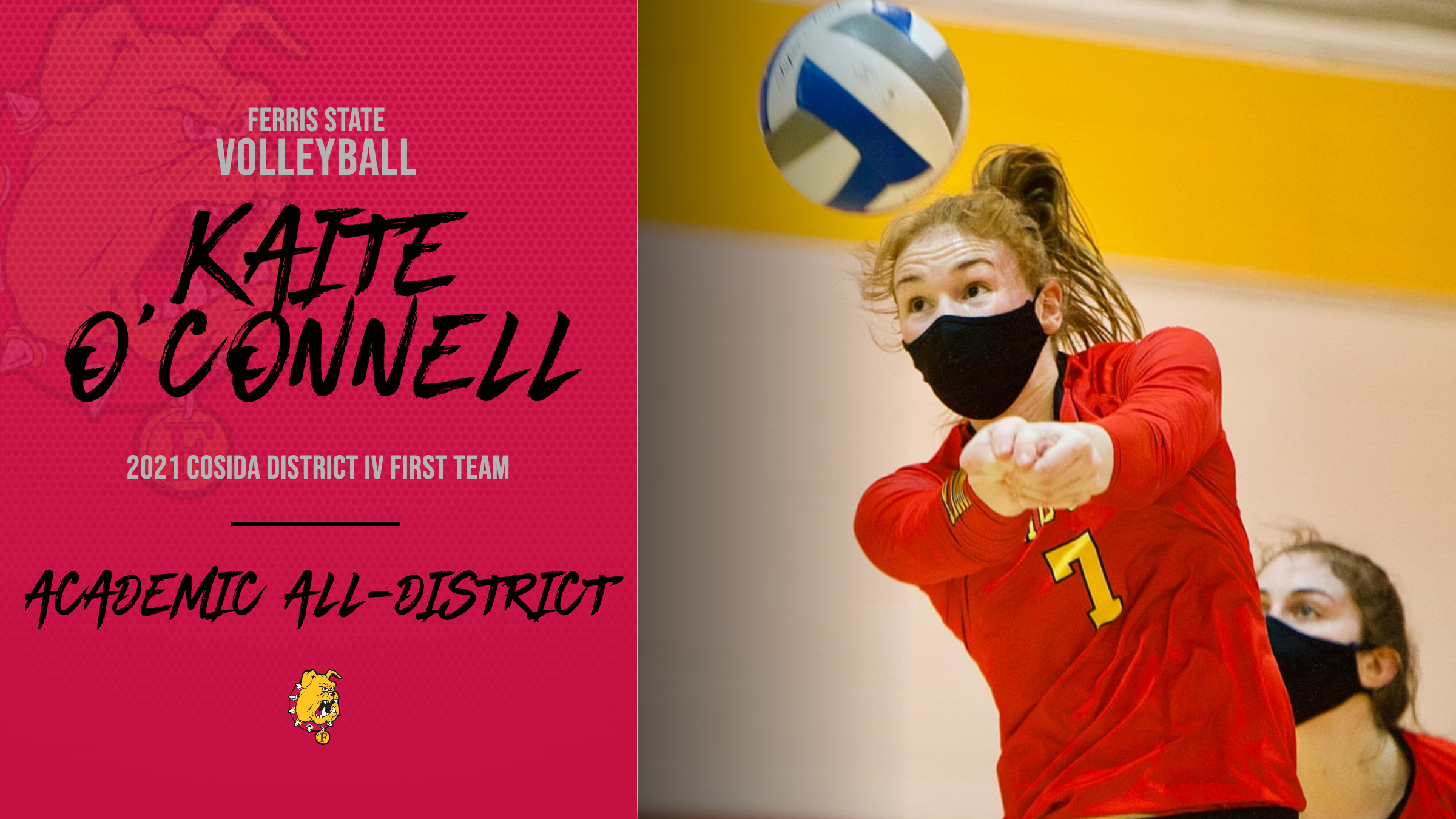 Ferris State's Katie O'Connell Garners 2021 CoSIDA Academic All-District IV First Team Laurels