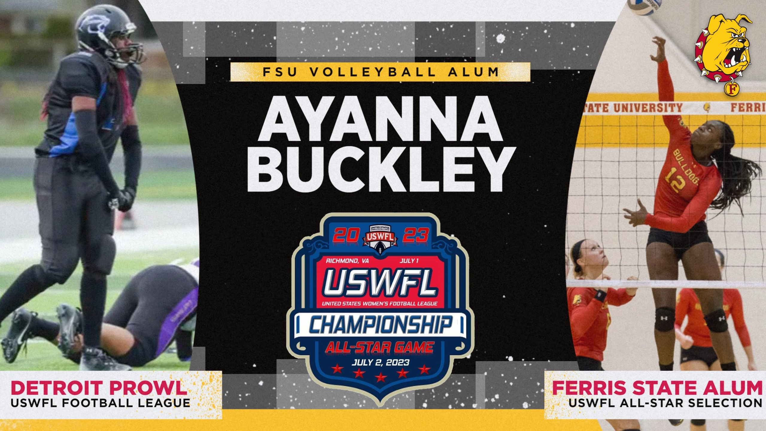 FSU Volleyball Alum Ayanna Buckley To Compete In Pro Football League Championship Weekend