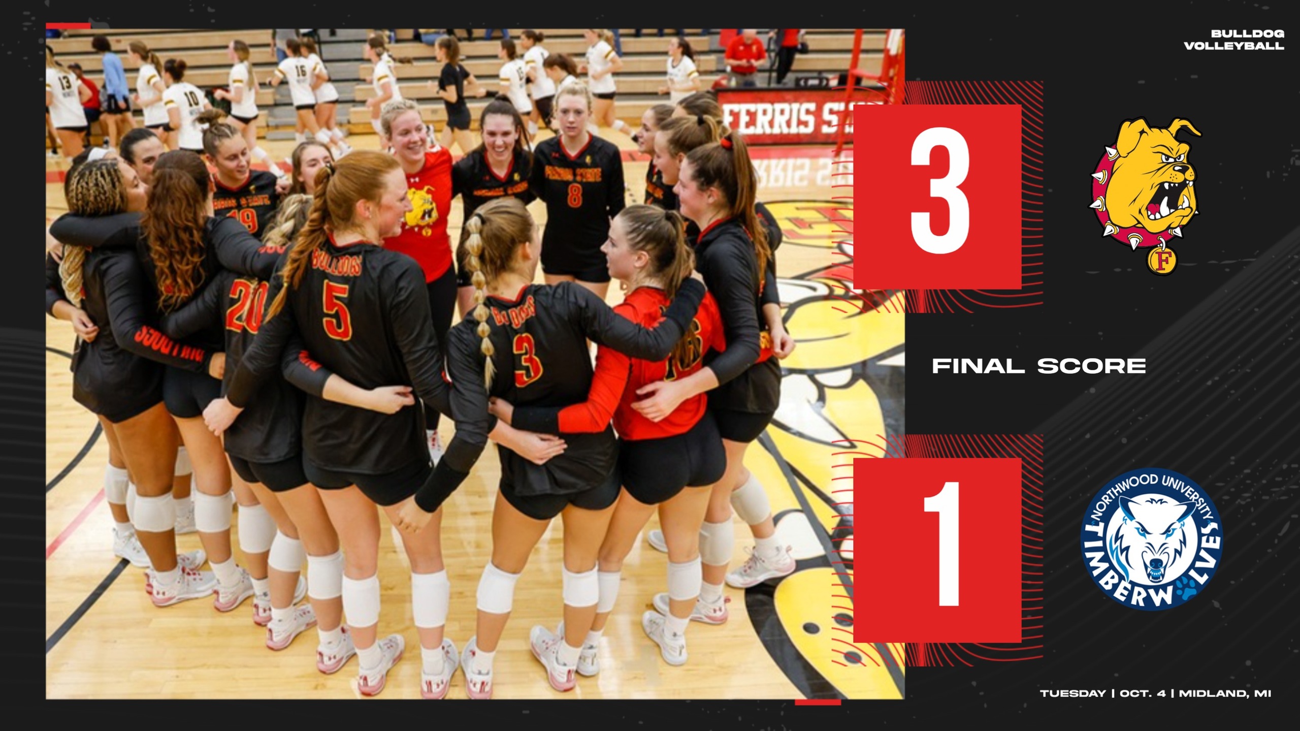 Ferris State Volleyball Claims 11th Victory In Last 12 Matches By Winning At Northwood