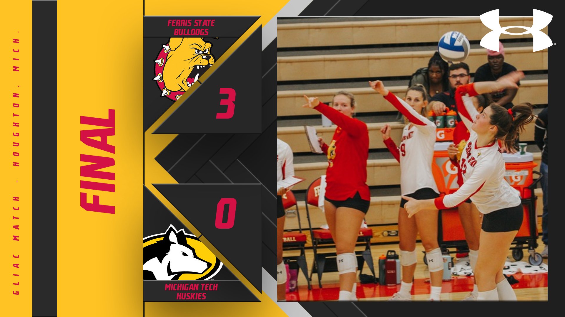 Ferris State Volleyball Stays Perfect In GLIAC With Road Sweep At Michigan Tech