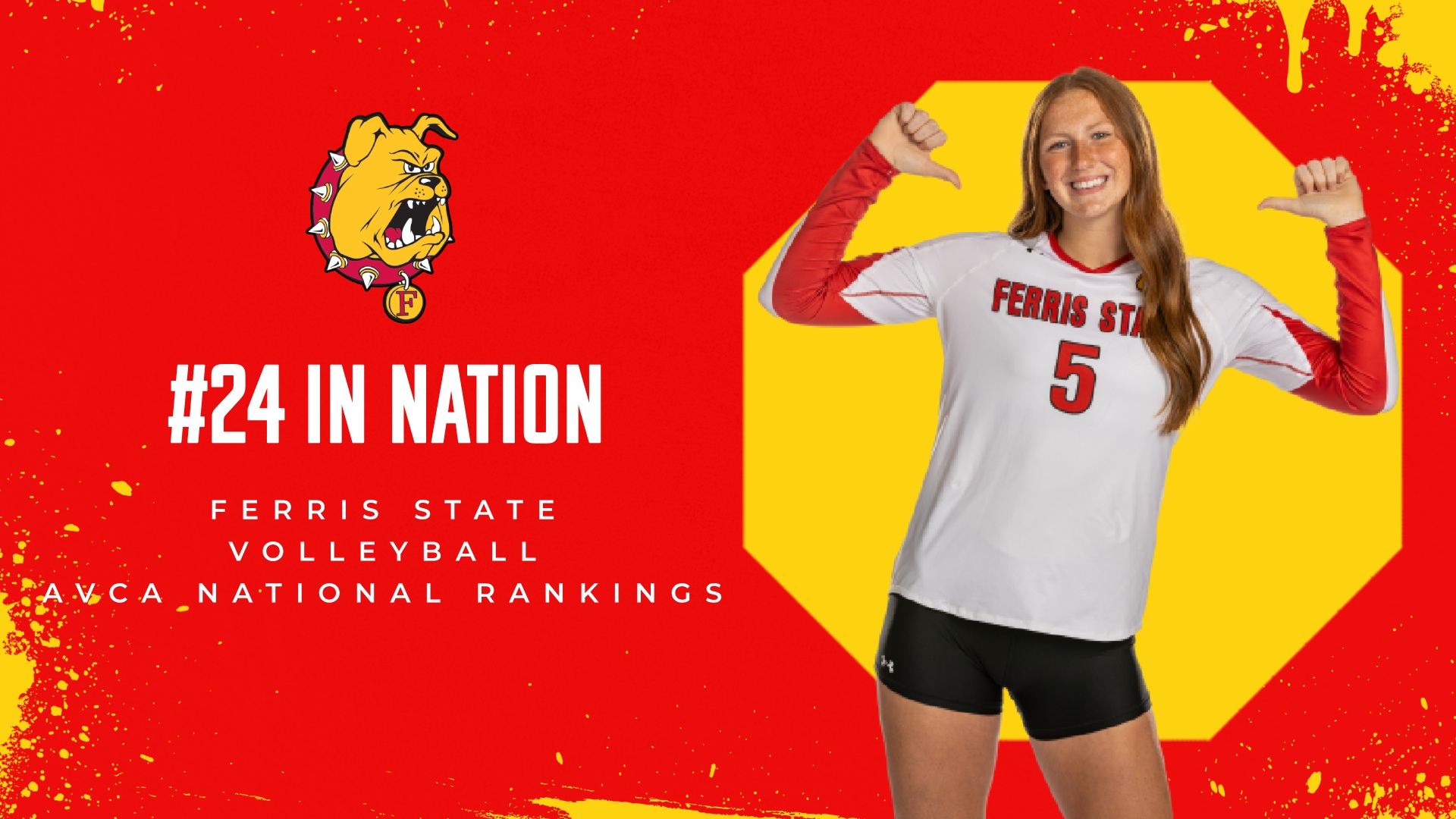 Ferris State Volleyball Enters AVCA D2 National Rankings At #24 This Week