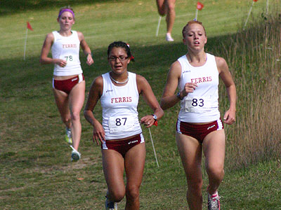The Ferris women's team had four runners among the top 20 scorers at the meet (Photo by Sandy Gholston)