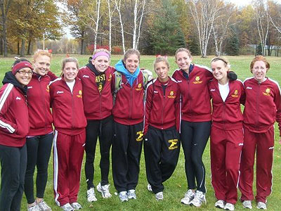 The FSU women's cross country team, shown here after the GLIAC Championships, placed 11th at nationals (Courtesy Photo)